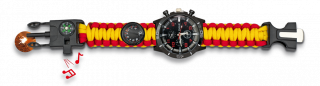 Reloj con paracord, pedernal y brujula