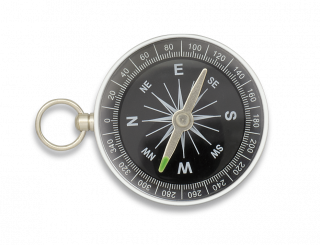 Barbaric aluminium pocket compass