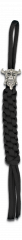 Llavero Paracord Negro calavera vikinga