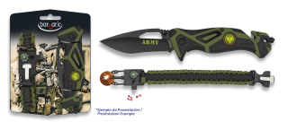 set navaja ARMY FOS + paracord