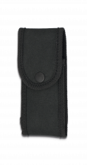 Black padded nylon pouch. 13.5x5.9 cm