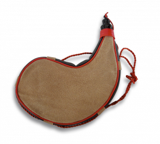 Hunting canteen curved Leather