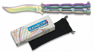 Rainbow balisong. Blade 10 cm