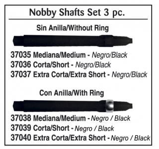 Nobby shafts With ring 3 pz
