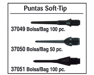 Points Soft-Tip Black 100 pcs