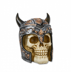 Viking helmet resin skull. 14 cm