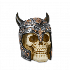 Calavera casco vikingo Resina 14 cm