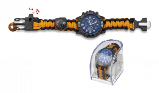 Reloj táctico supervivencia Negro-Naranj