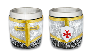 Vaso chupito resina Templario Cota Malla