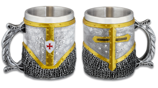 taza resina casco templario