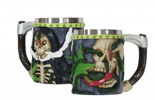 taza resina snake & skull. Tole10