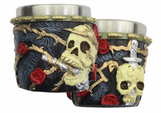 chupito resina rose & skull. Tole10