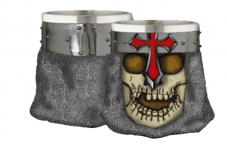 Chupito Tole10 calavera cruz templaria.