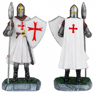 Templario blanco Resina  lanza-escudo, 8