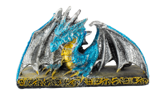 Figura Resina Dragón azul 15 x 9 cm