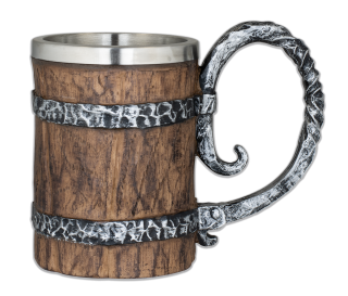 Tole10 Barrel XXL mug. Resin, ornament