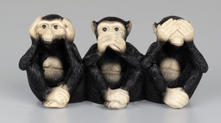 Set 3 monos sabios de Resina