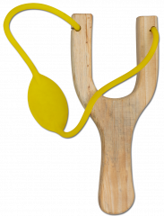 Tirachinas madera goma amarilla