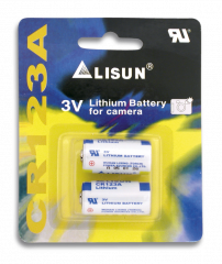 Batterie CR 123A lithium. 2 piles