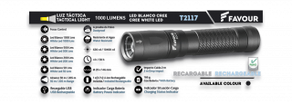 Lampe torche FAVOUR. 1000LM