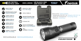 Linterna FAVOUR Recargable 3000 lumens