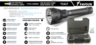 Linterna FAVOUR Recargable 1100 lumens