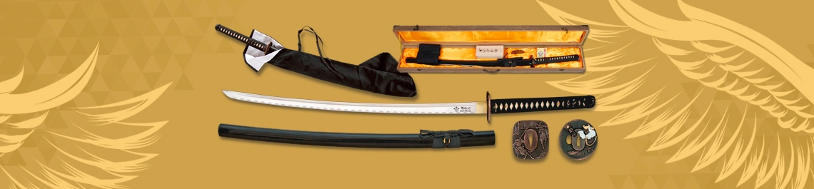 Katanas avec boîte de présentation